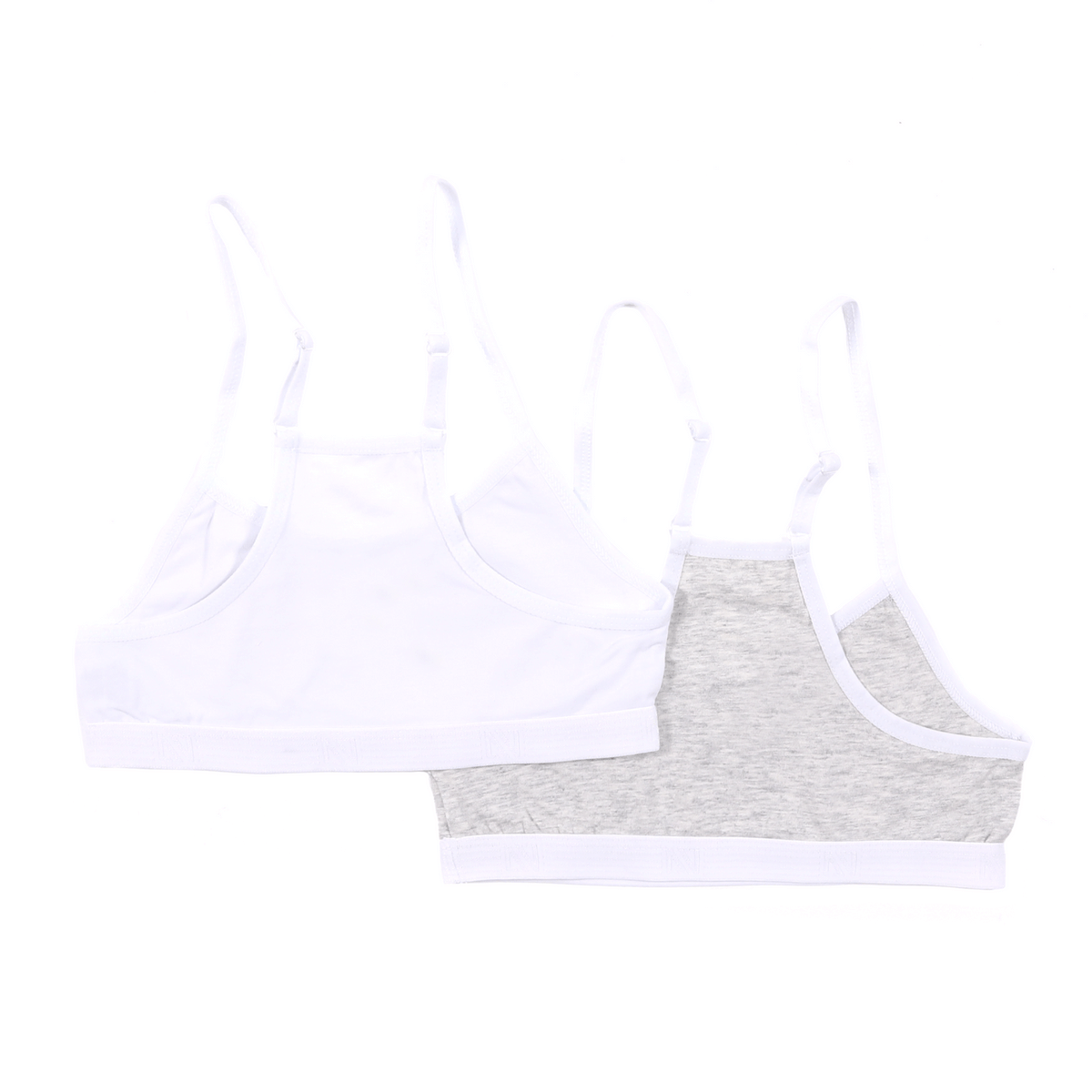 2 bralettes Nanö pour enfant fille - BBRA02 Blanc - Boutique Flos, vêtements pour bébés et enfants