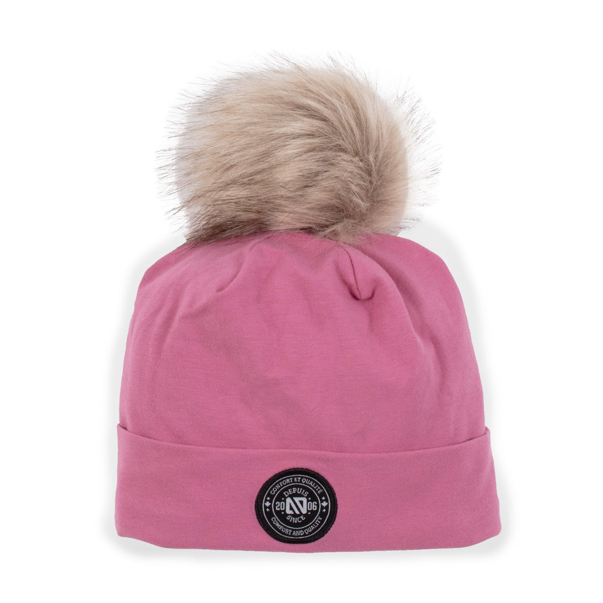 Tuque pour enfant fille par Nanö | BFTUJ500-F23 Rose | Boutique Flos, vêtements mode pour bébés et enfants