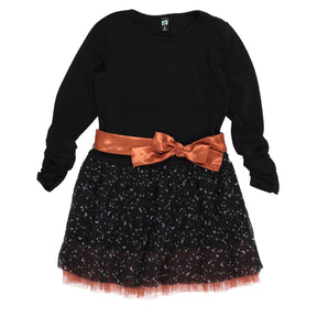 Robe Nanö pour enfant fille - F2130-08 Noir - Boutique Flos, vêtements pour bébés et enfants