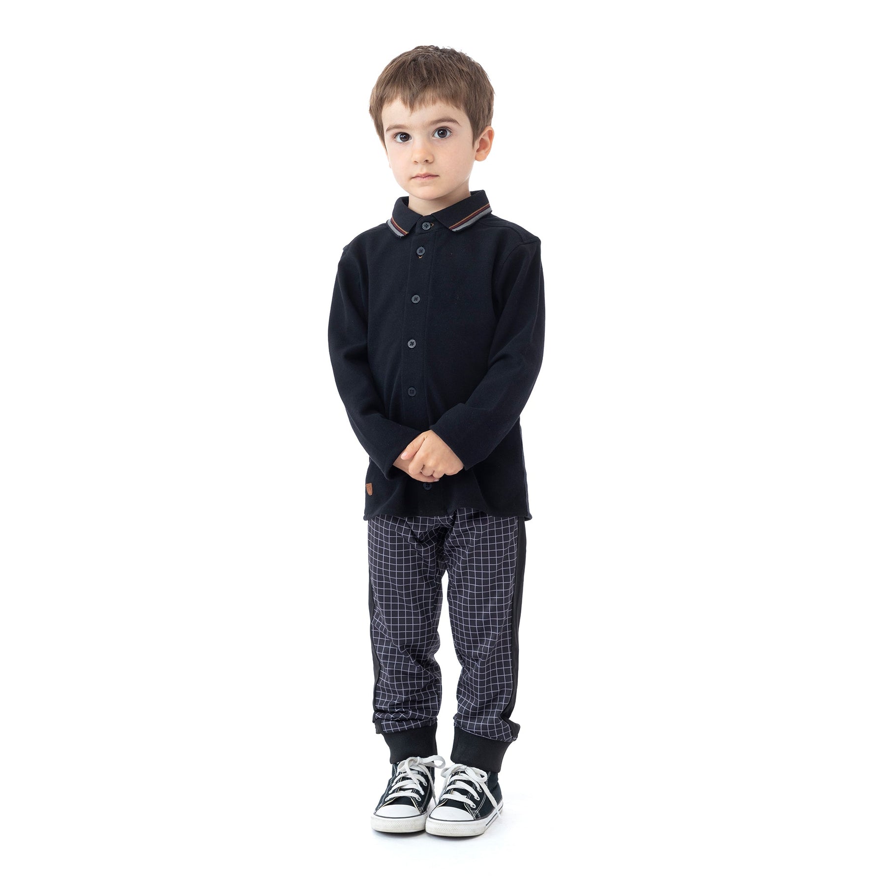 Pantalon pour enfant garçon par Nanö | F2225-02 Noir | Boutique Flos, vêtements mode pour bébés et enfants