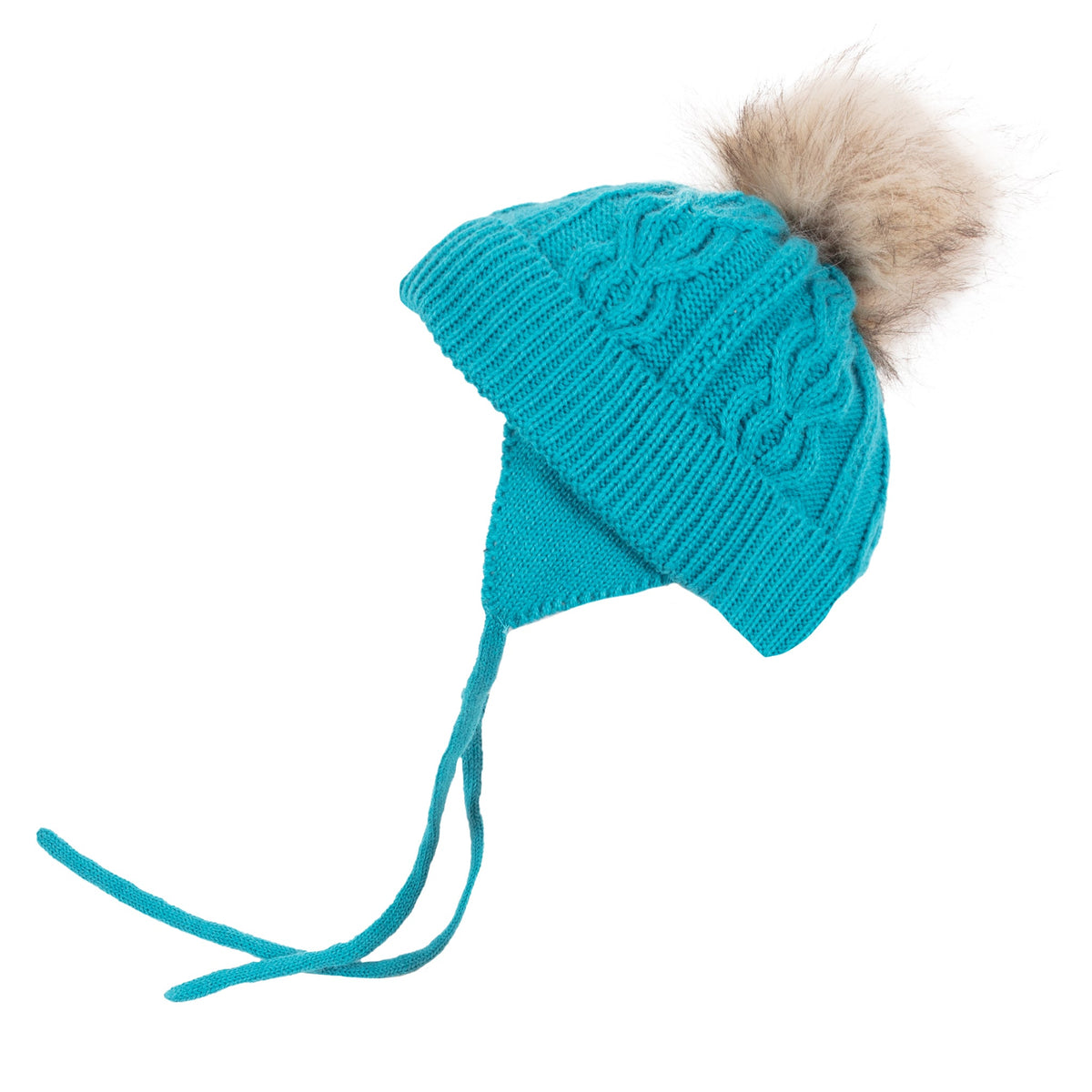 Tuque pour enfant fille par Nanö | Nellie F22TU254 Turquoise | Boutique Flos, vêtements mode pour bébés et enfants