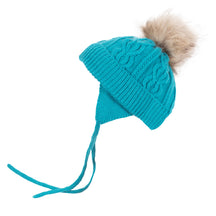 Tuque pour enfant fille par Nanö | Nellie F22TU254 Turquoise | Boutique Flos, vêtements mode pour bébés et enfants