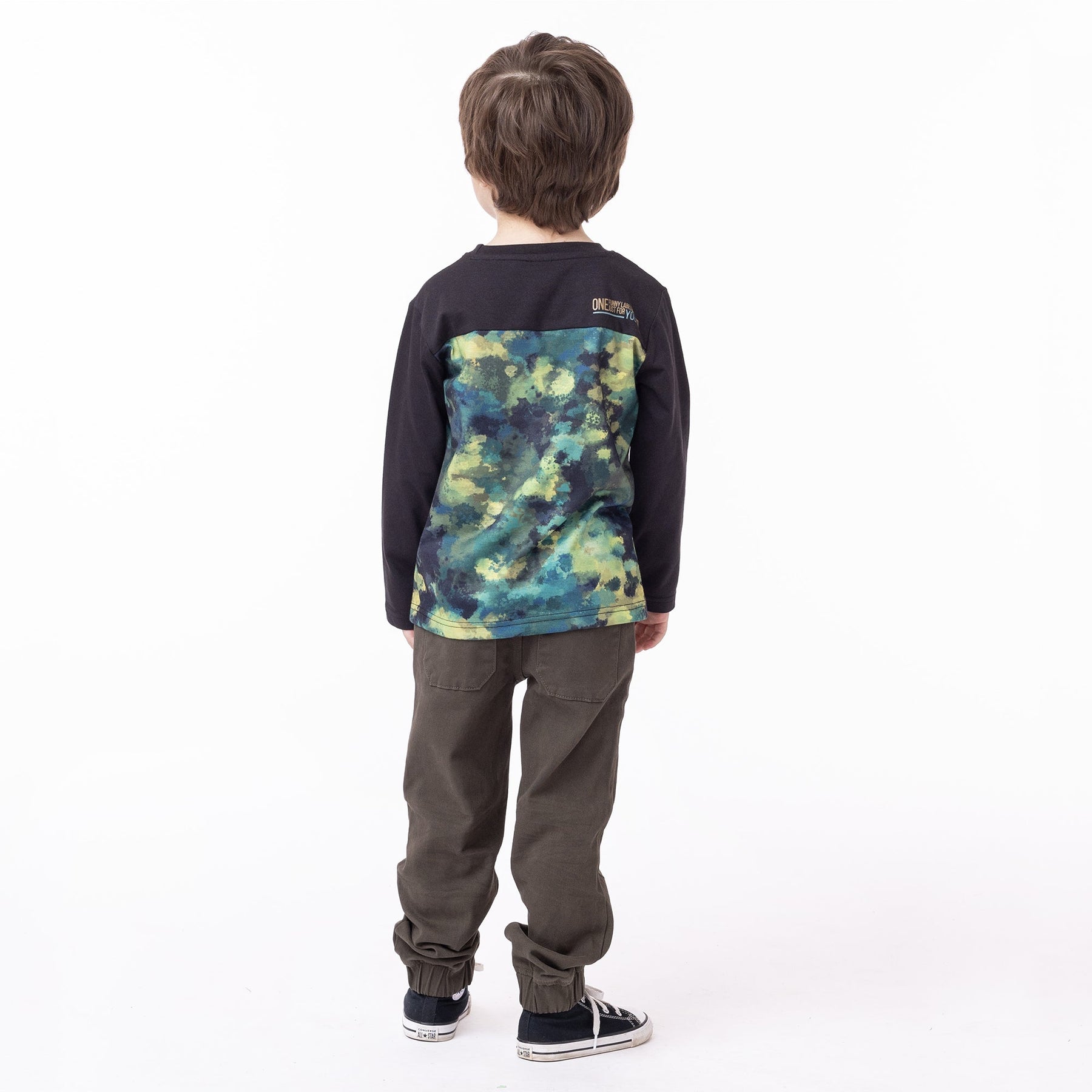 Chandail manches longues pour enfant garçon par Nanö | F2307-04 Noir | Boutique Flos, vêtements mode pour bébés et enfants