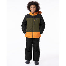 Manteau d'hiver pour enfant garçon par Snö | Adam F23M323 Olive | Boutique Flos, vêtements mode pour bébés et enfants