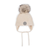 Tuque en tricot pour bébé fille par Nanö | Camille/F23TU274-1 Ivoire | Boutique Flos, vêtements mode pour bébés et enfants