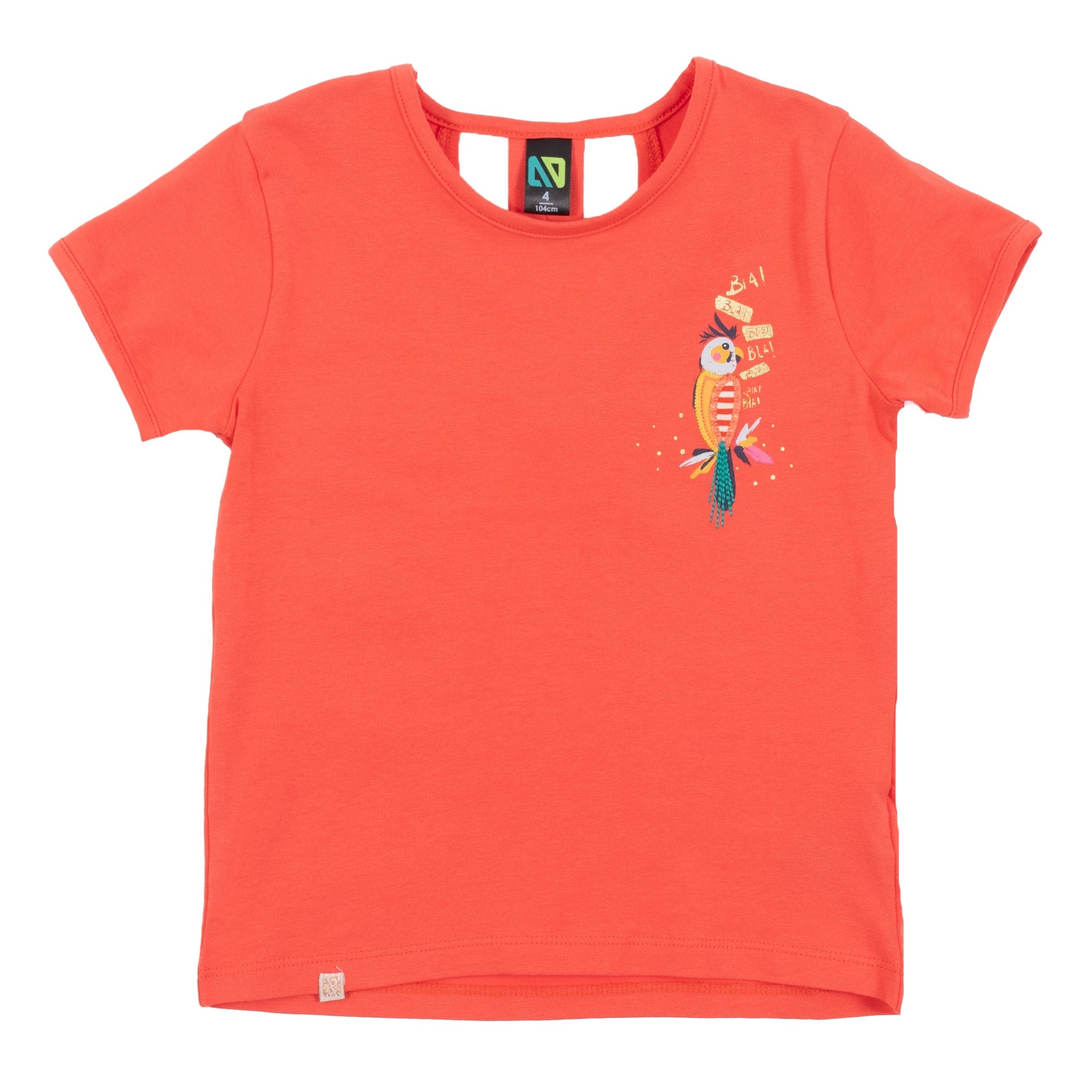 Chandail manches courtes pour enfant fille par Nanö | S2206-01 Corail | Boutique Flos, vêtements pour bébés et enfants