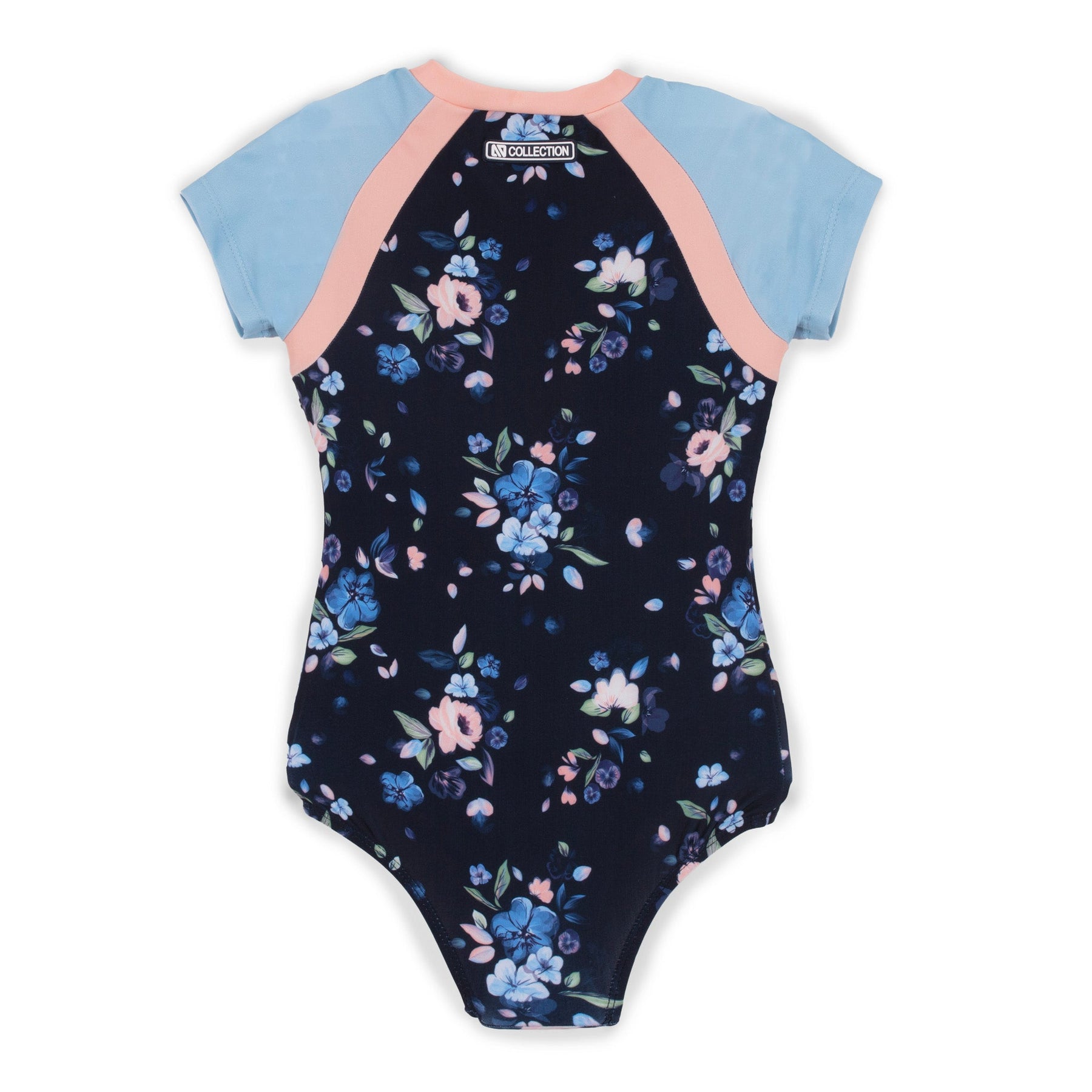 Maillot dermoprotecteur une-pièces pour enfant fille par Nano | S23S04-01 Marine | Boutique Flos, vêtements mode pour bébés et enfants