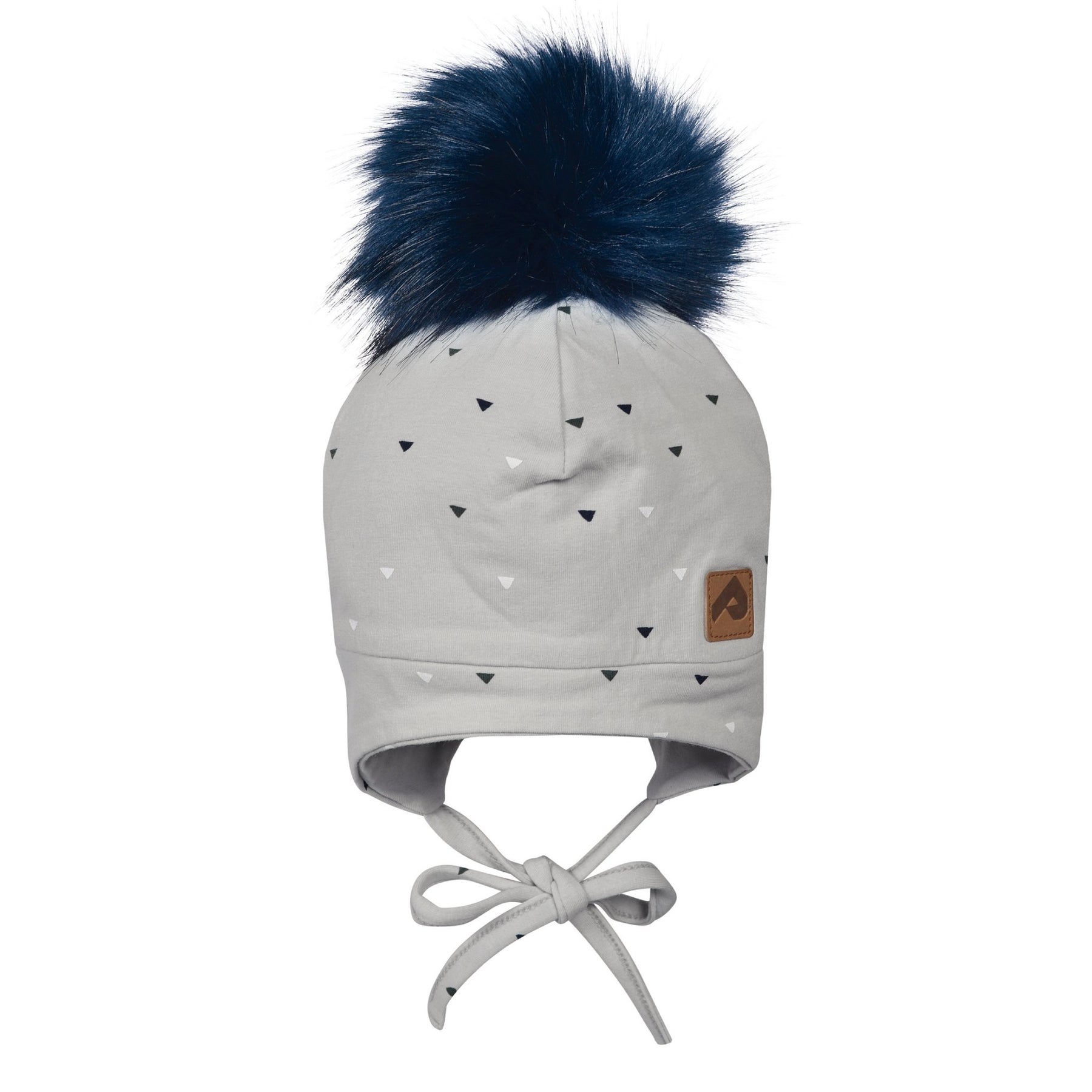 Tuque pour bébé garçon par Perlimpinpin - TU01KK Triangle/Argent - Boutique Flos, vêtements pour bébés et enfants